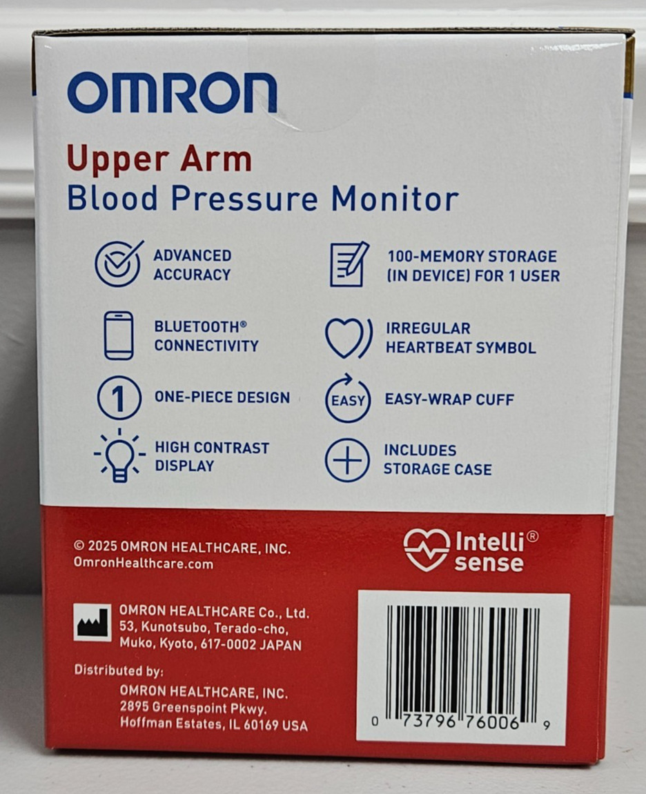 NEW OMRON Evolv HEM-7600T Upper Arm Blood Pressure Monitor + Case Bluetooth