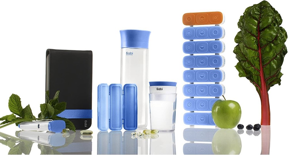 Sabi Carafe  Pill Box + Water Bottle