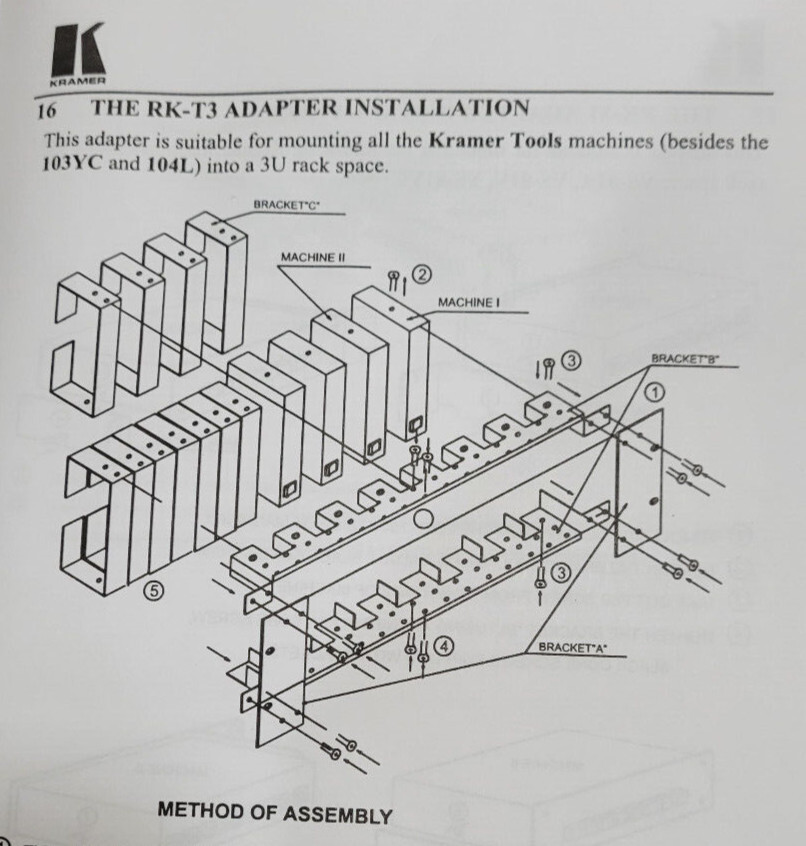 Kramer RK-T3 Rack Adapter