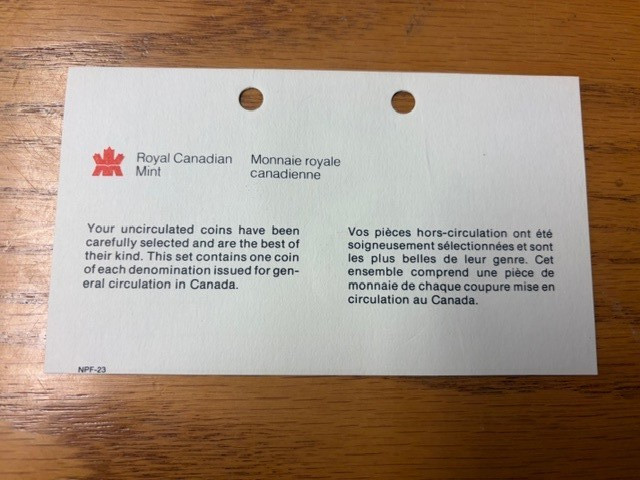 1982 UNCIRCULATED Canadian proof like coin set