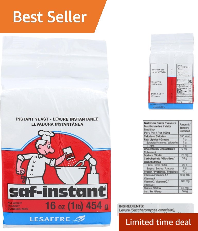 16OZ Instant Yeast Pouch - Perfect for Effortless Baking, -Friendly