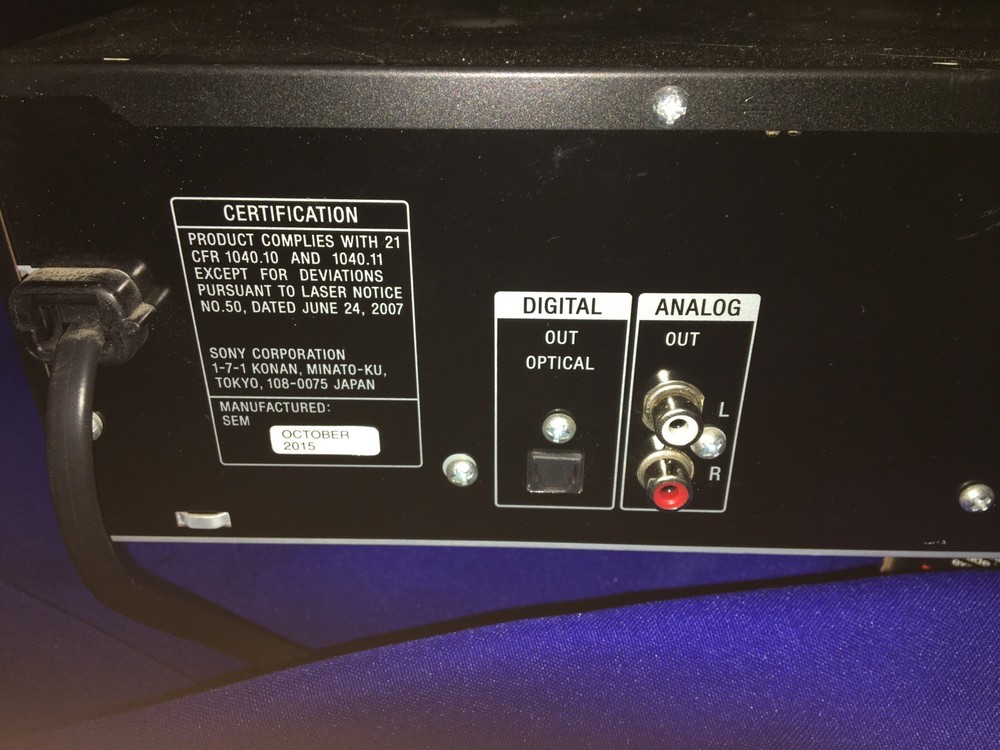 Sony CDP-CE500 5 Disc CD Changer Player USB Recorder Tested Working No Remote