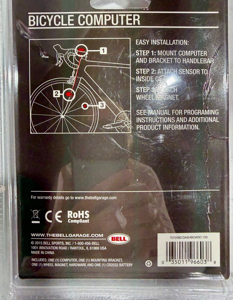 Bell Dashboard Bicycle Computer Speedometer Trip Timer~14 Functions~NIP!