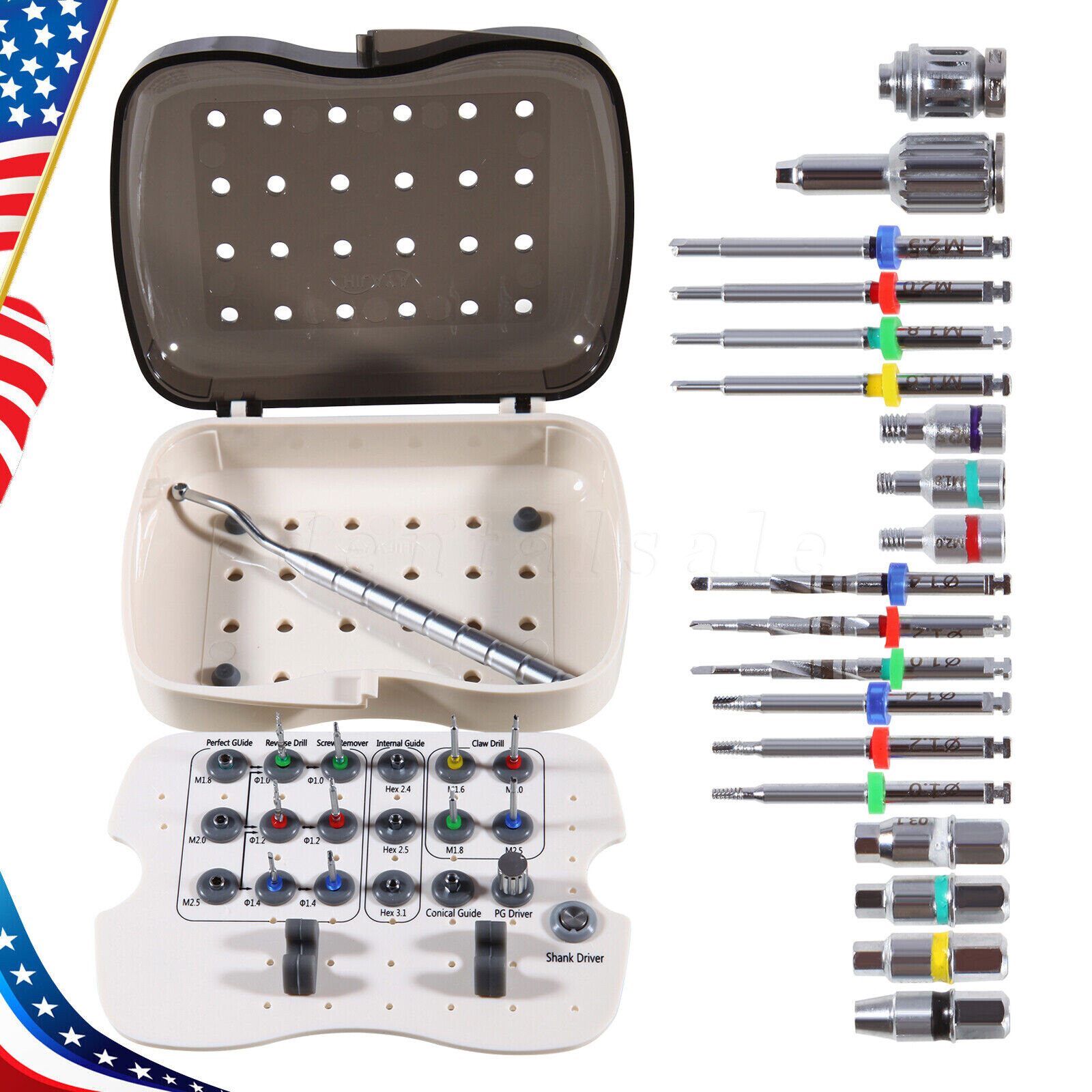 Dental Implant Fixture & Broken Screw Removal Kit Remove Surgical Tool Remover