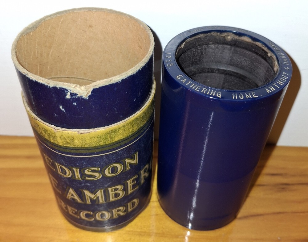 EDISON BLUE AMBEROL  CYLINDER RECORD #1835 GATHERING  HOME - ANTHONY & HARRISON
