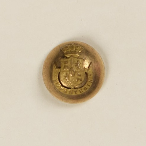 1870s-80s Spanish Infantry Regiment Applied Design Uniform Button N7D