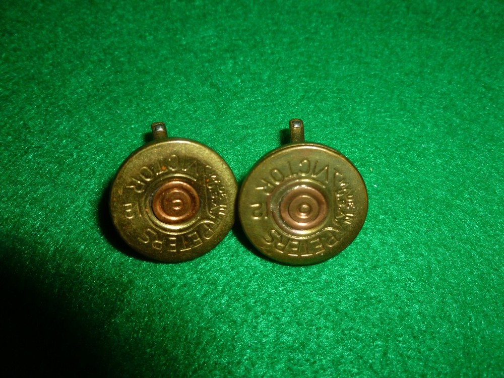 Antique Hunting Theme Brass Cap Cufflinks