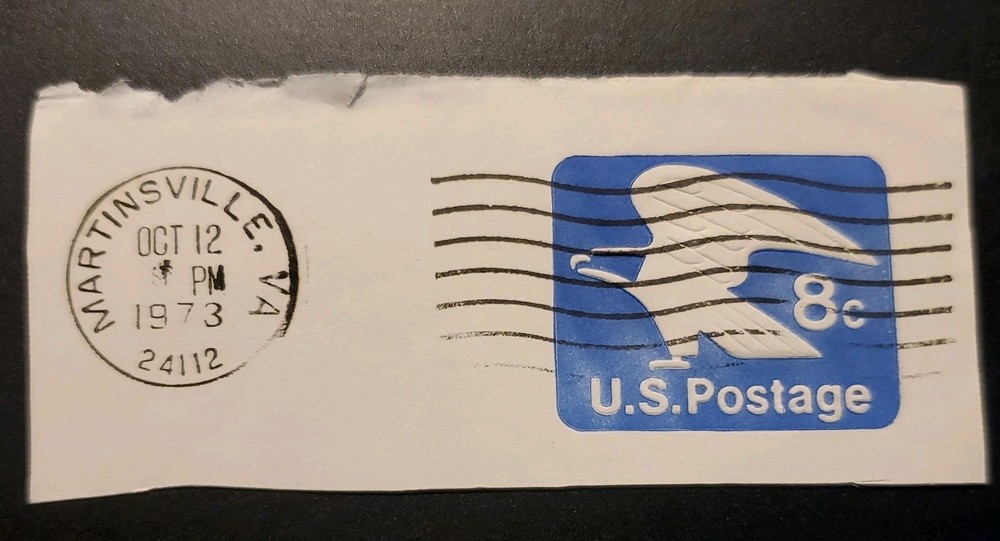 Scott# U557, 1971, 8 Cent Eagle Embossed Canceled Stamp, Used