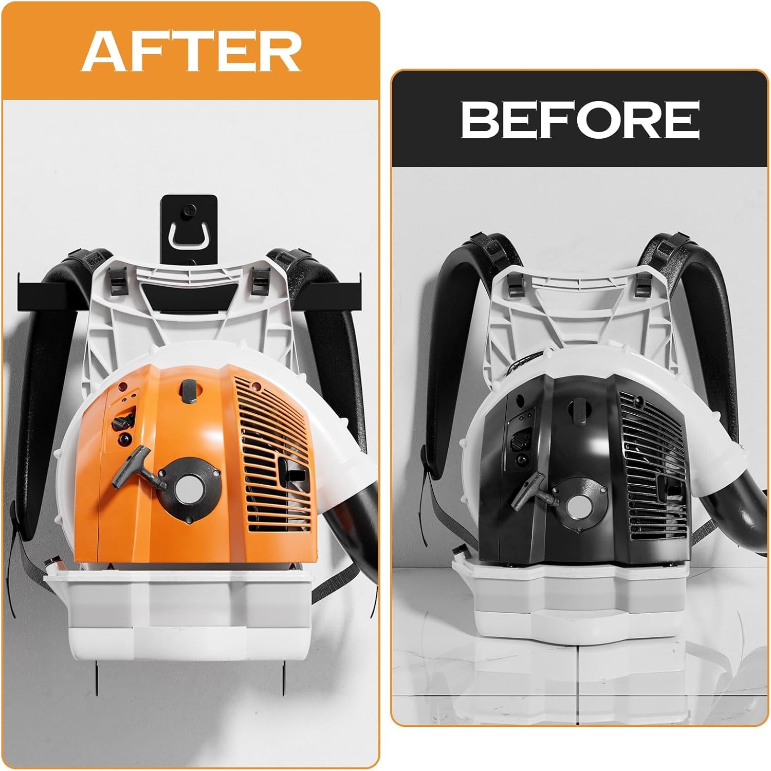 Backpack Leaf Blower Hanger, Sprayer Wall Mount,Heary Black 1 Pack