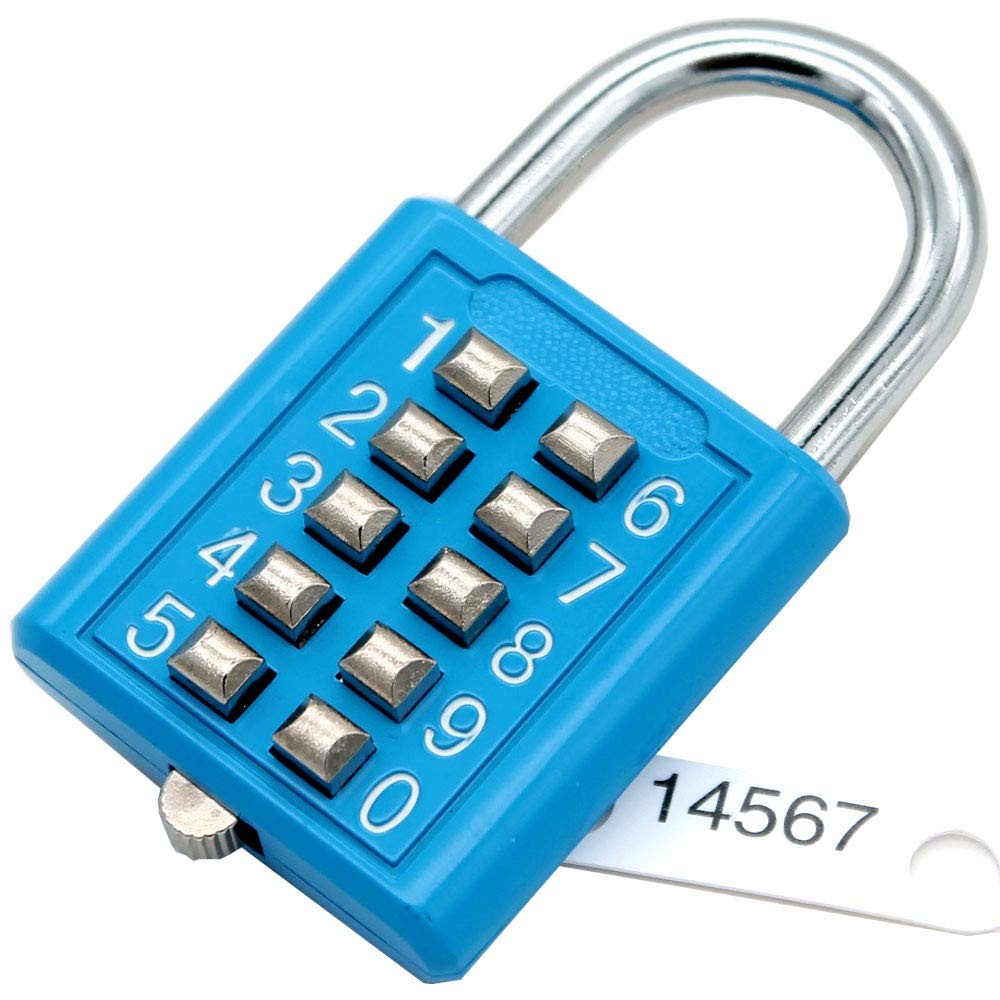 Mioni 10 Position Button Combination Padlock 5 Position Locking Mechanism Bluexi