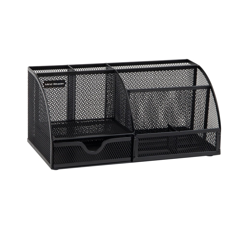 Desktop Organizer File Storage Accessory Storage Workspace Office Metal Black