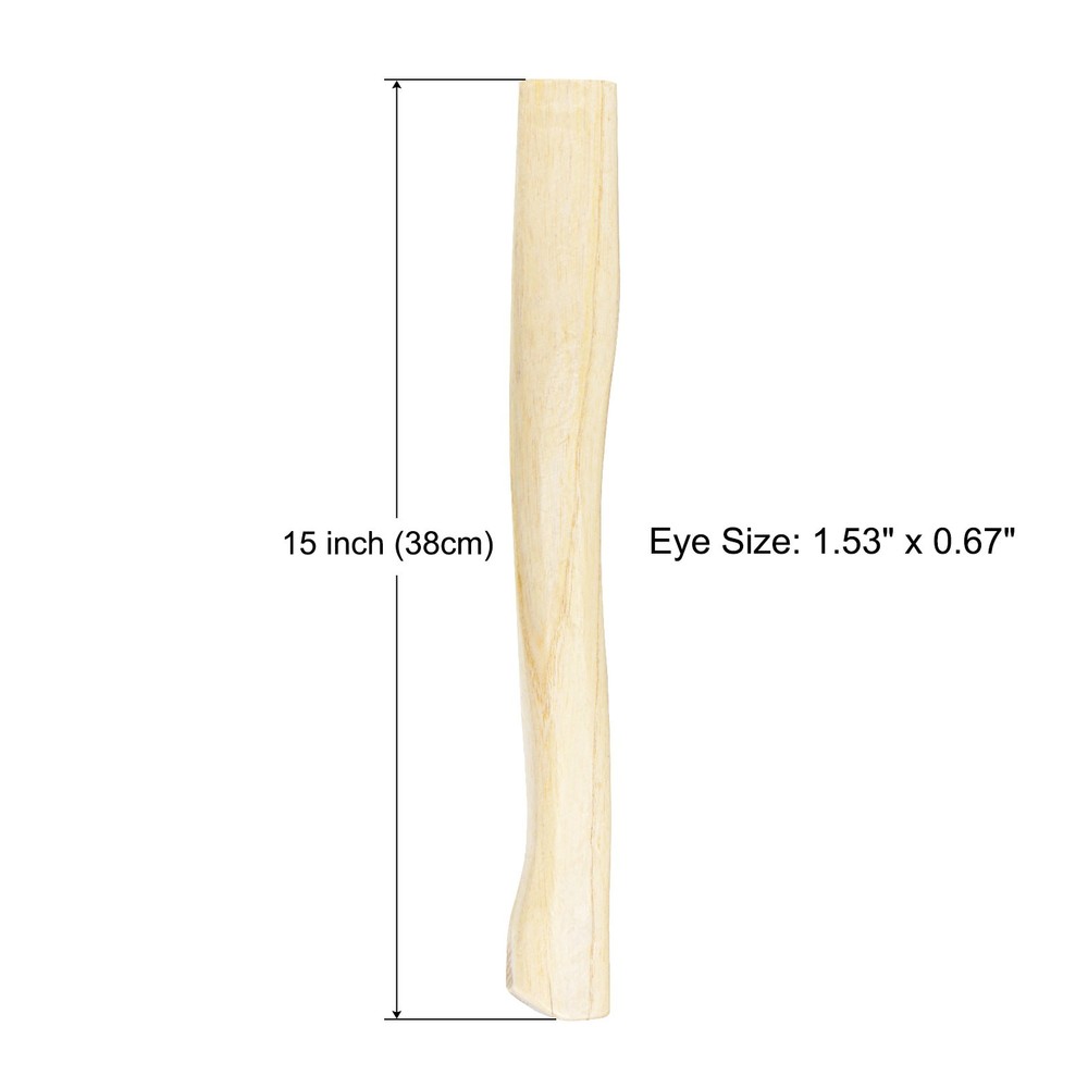 38cm Wood Handle Replacement Oval Eye Hammer Curved Replaceable Handle , 1Pcs