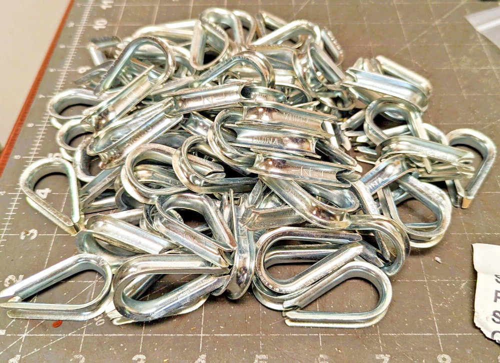 (83) ¼” Zink Plated Wire Rope Thimbles [Z3B5]