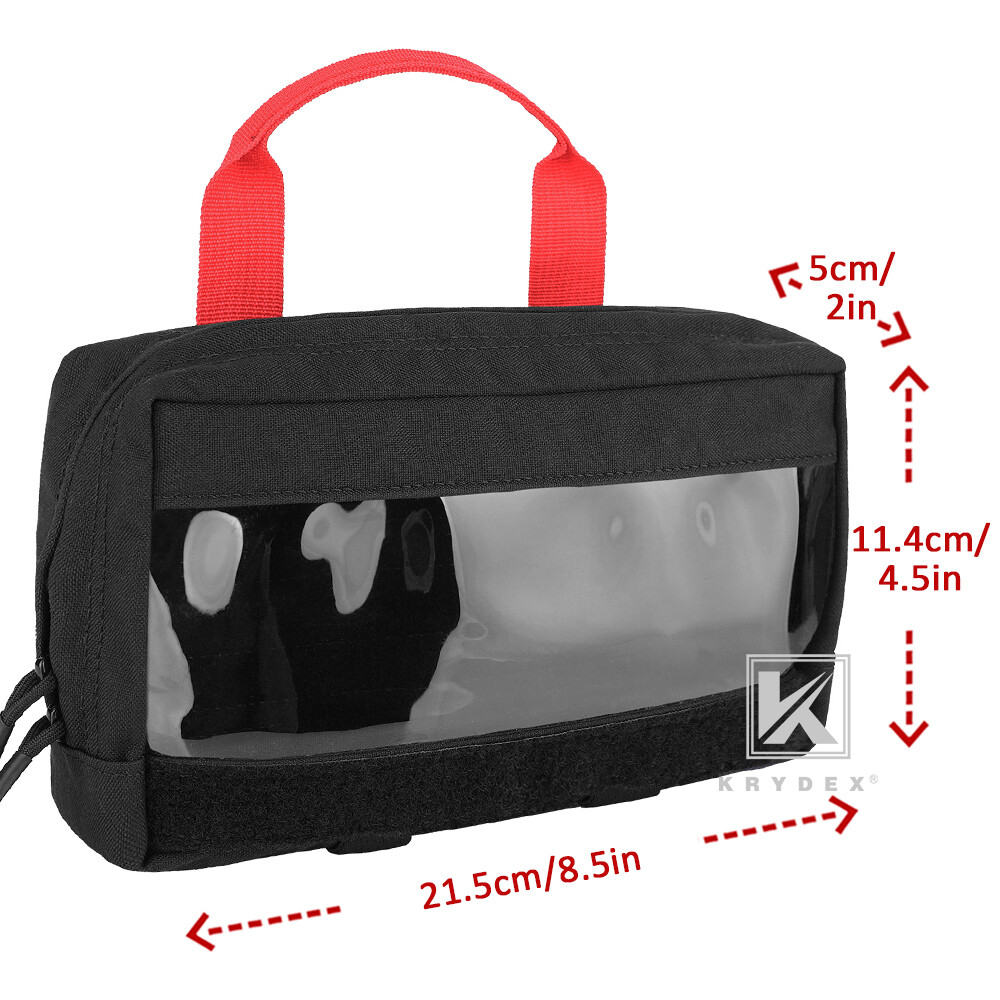 KRYDEX Clear Top Insert Pouch Organizer Hook Back Packing Cube for Backpack