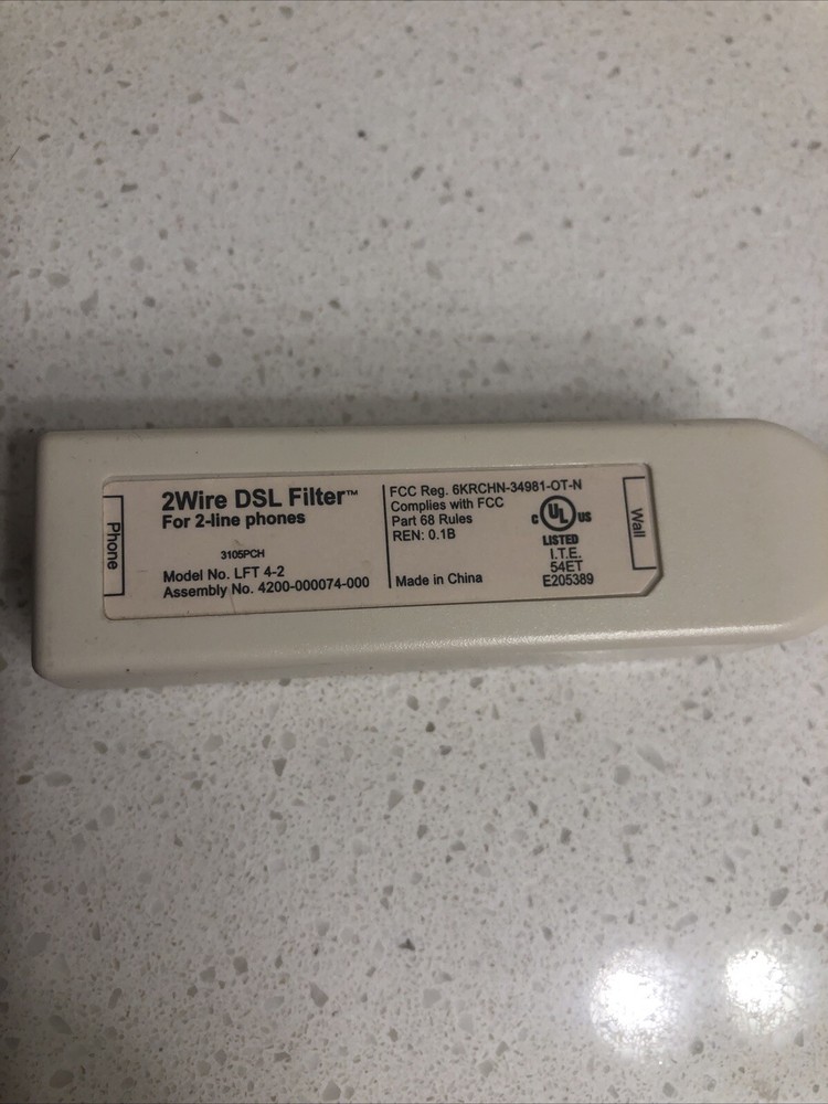 2Wire DSL Filter For 2 Line Phones LFT 42