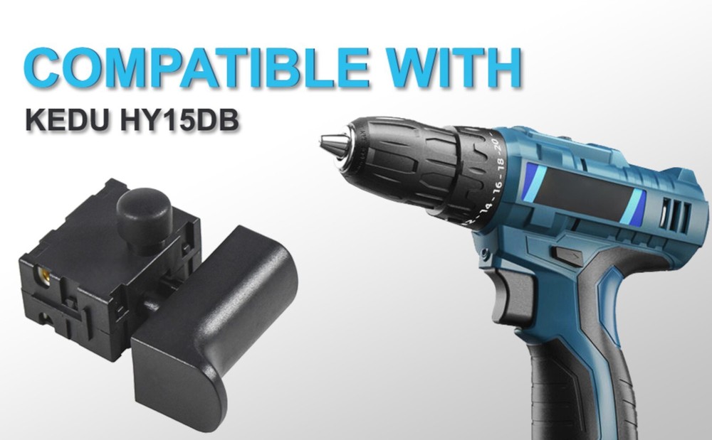 Trigger Pushbutton Switch for Kedu HY15DB for Power Tool Mower Saw UL Recognized