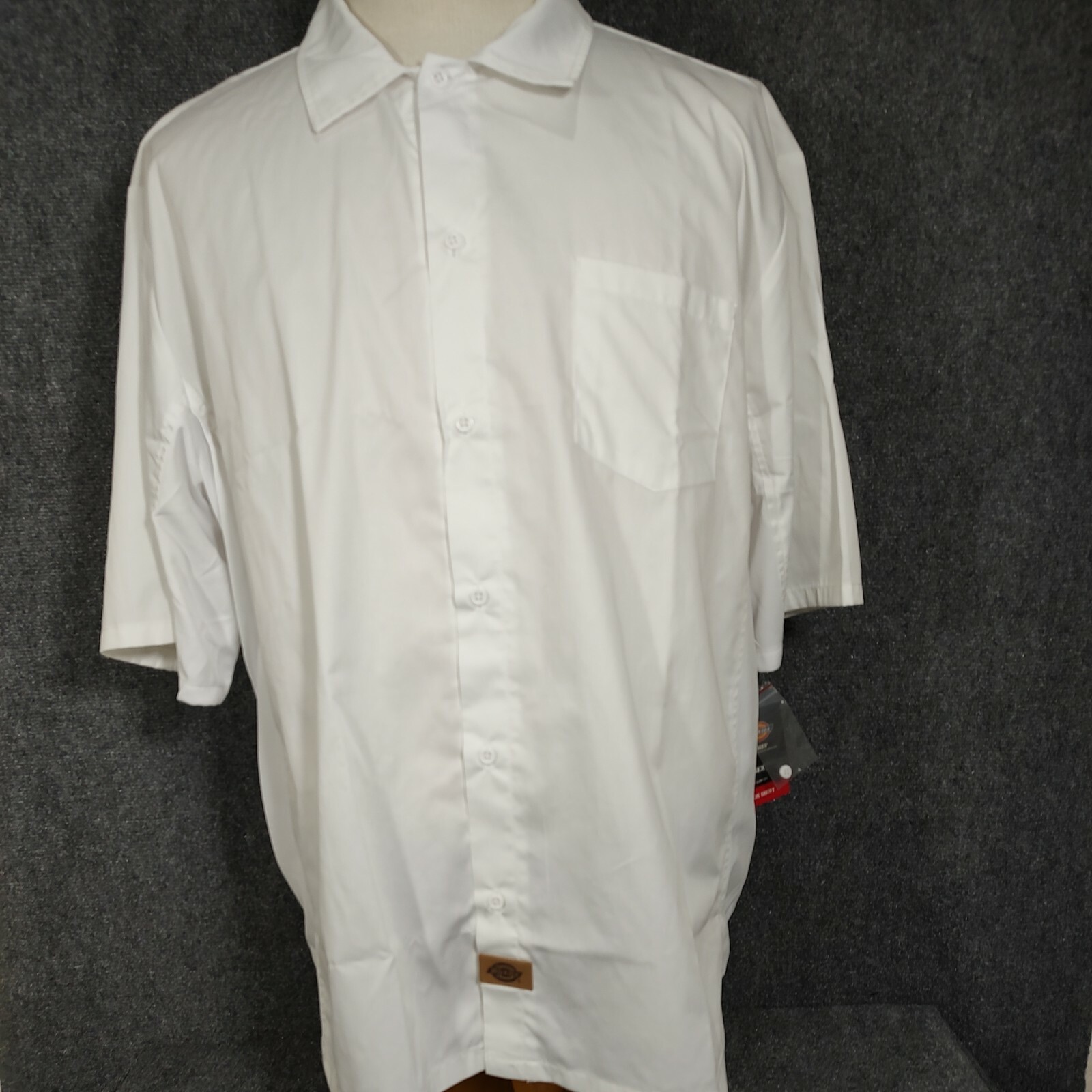 Dickies Cook Shirt Men's 4XL White Short Sleeve Chef New