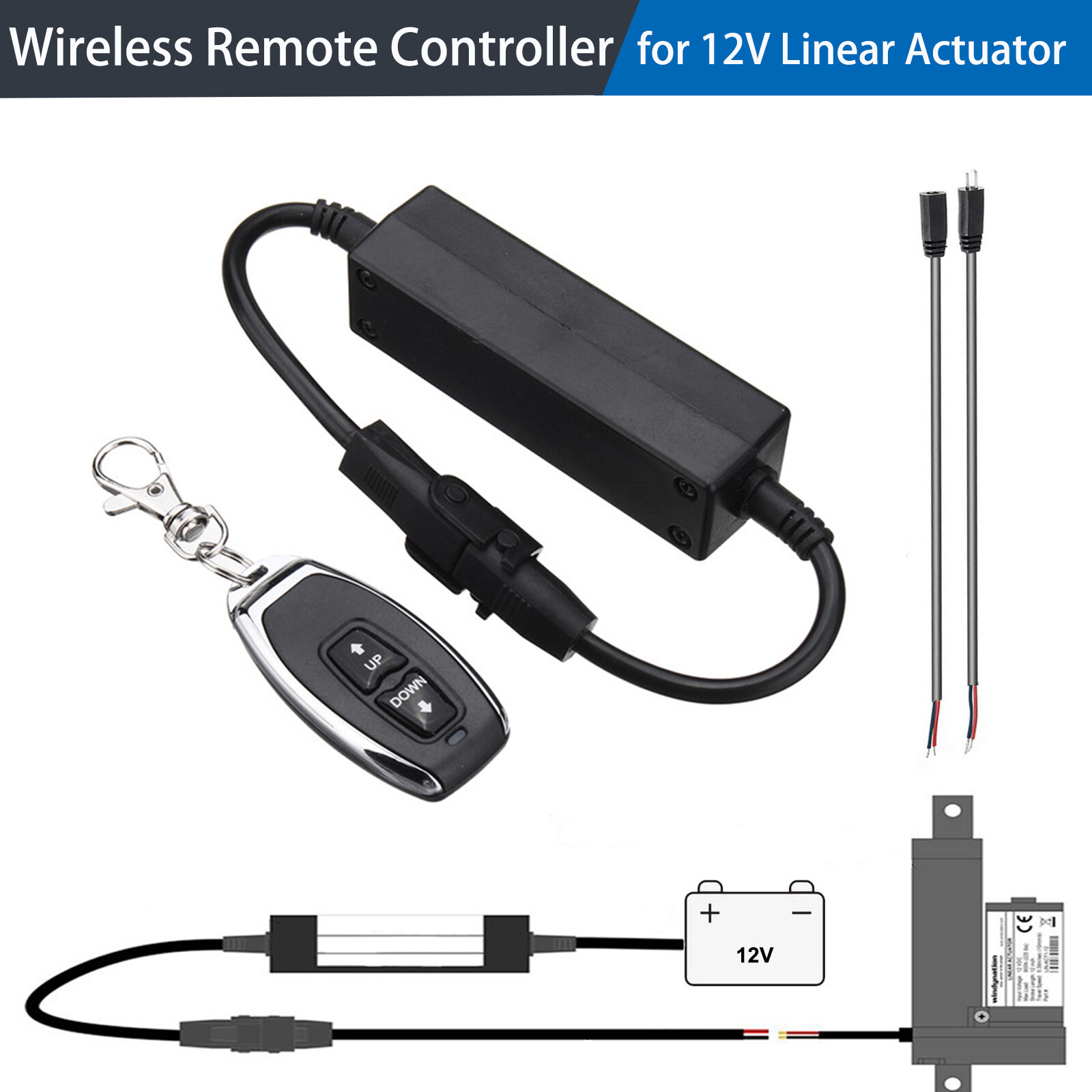 Linear Actuator Wireless Remote Controller 12V Momentary Switch Forward/Reverse