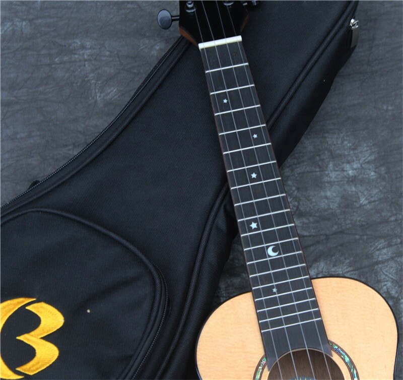 Bright Moon Solid Spruce Top Tenor Ukulele (Abalone Inlay)