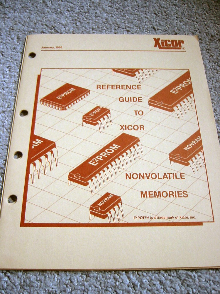 Xicor Semiconductor Data Book and Reference Guide - NOVRAM, EEPROM etc - 1988