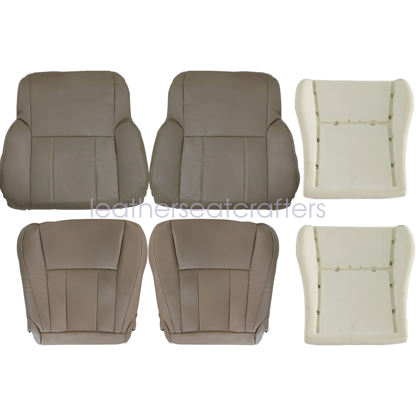 6x For 1996-2002 Toyota 4Runner Front Leather Seat Cover Oak Tan & Foam Cushion
