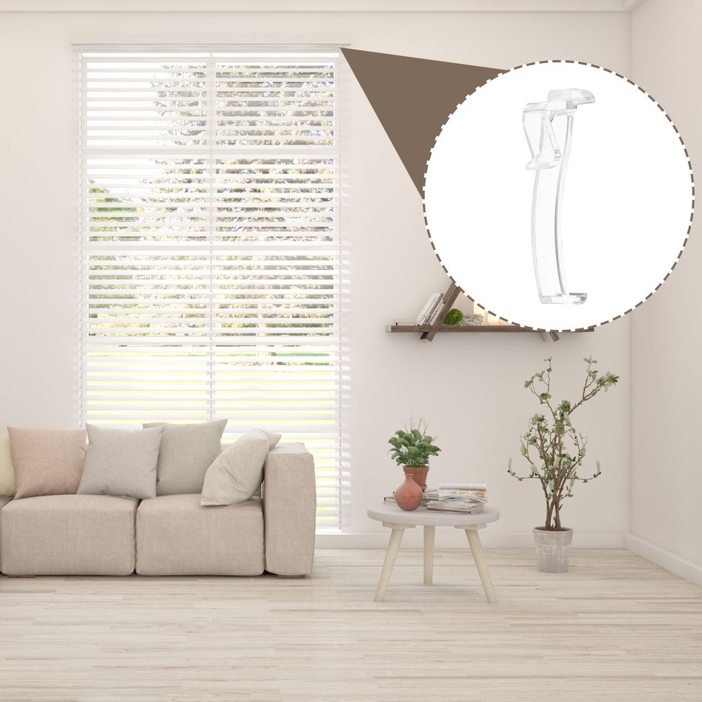 4pcs 2.5" Clear Valance Clips Hidden Retainer Holder Installation Brackets