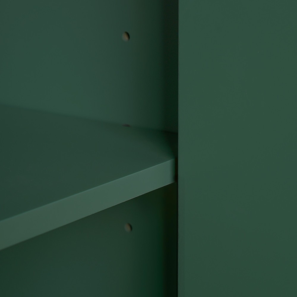 24 in Small Bathroom Vanity w/ Ceramic Sink & 2 Doors, Solid Wood&MDF, Green