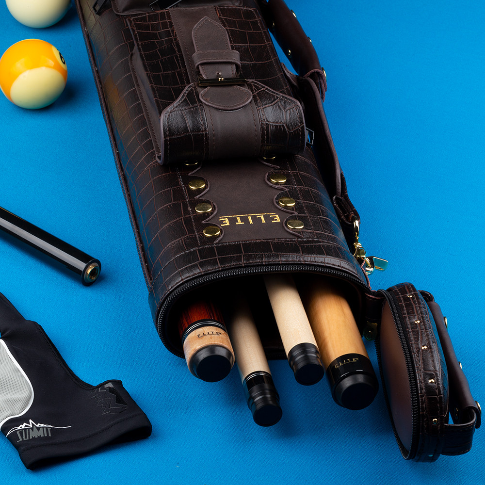 Elite ECC24 Brown Pool Cue Case Billiard Stick Bag Billiards Cues