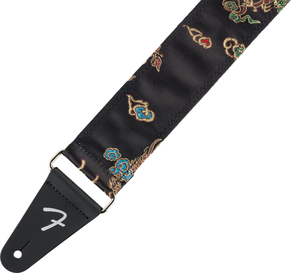 Fender Satin Dragon Guitar Strap, Black, Model #: 0990638050