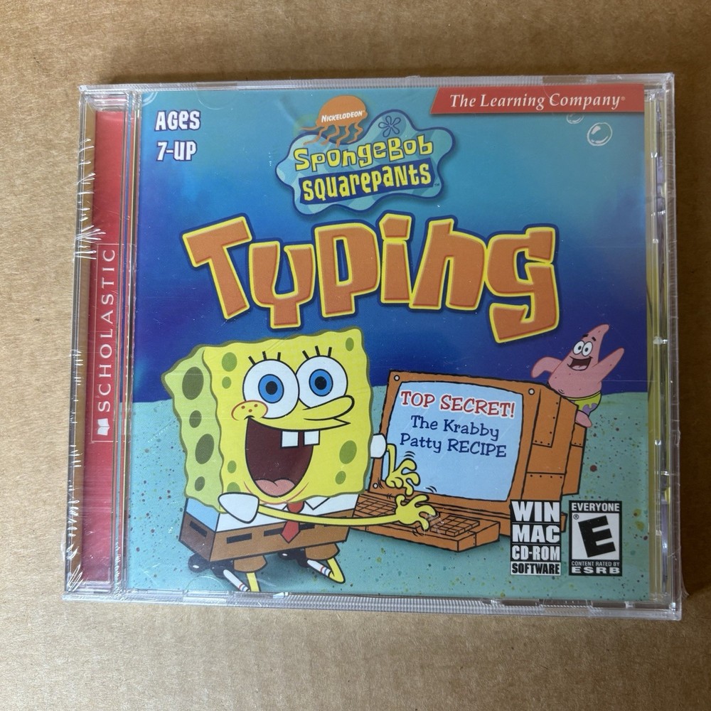 Spongebob Squarepants Typing WIN/MAC CD ROM The Learning Company Keyboarding NIP