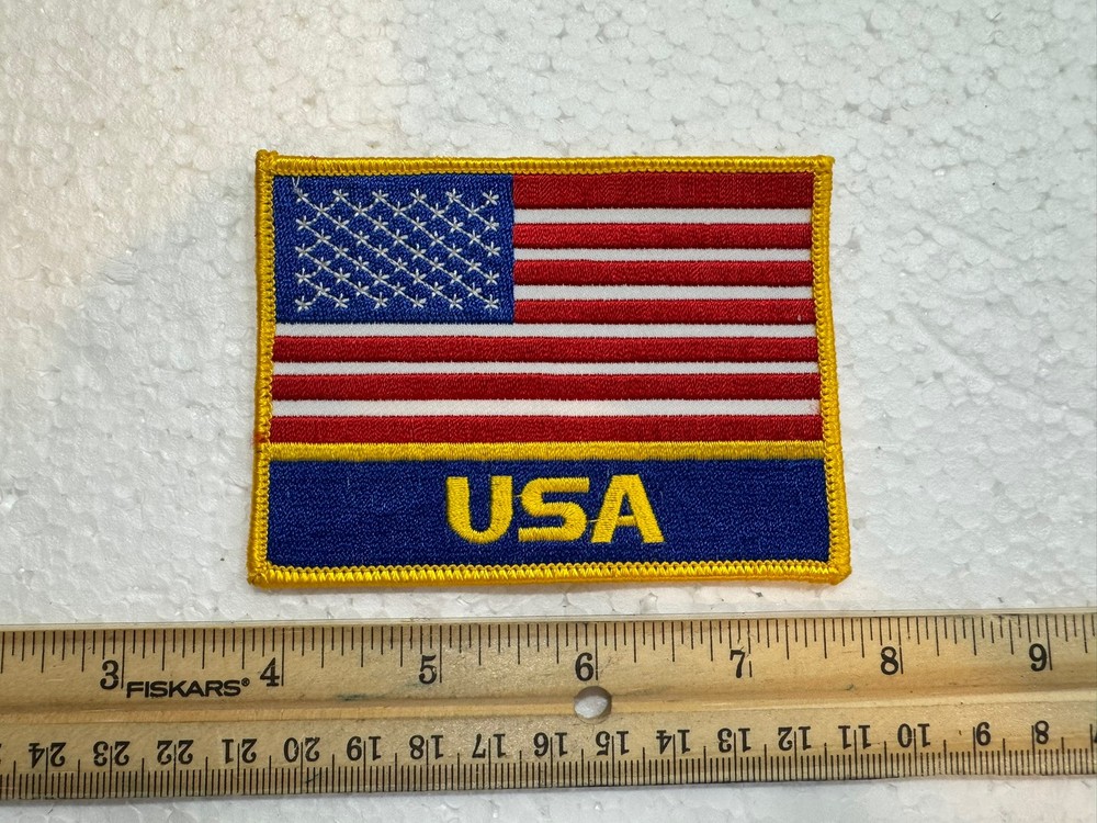 Vintage NASA Patch- USA & Flag