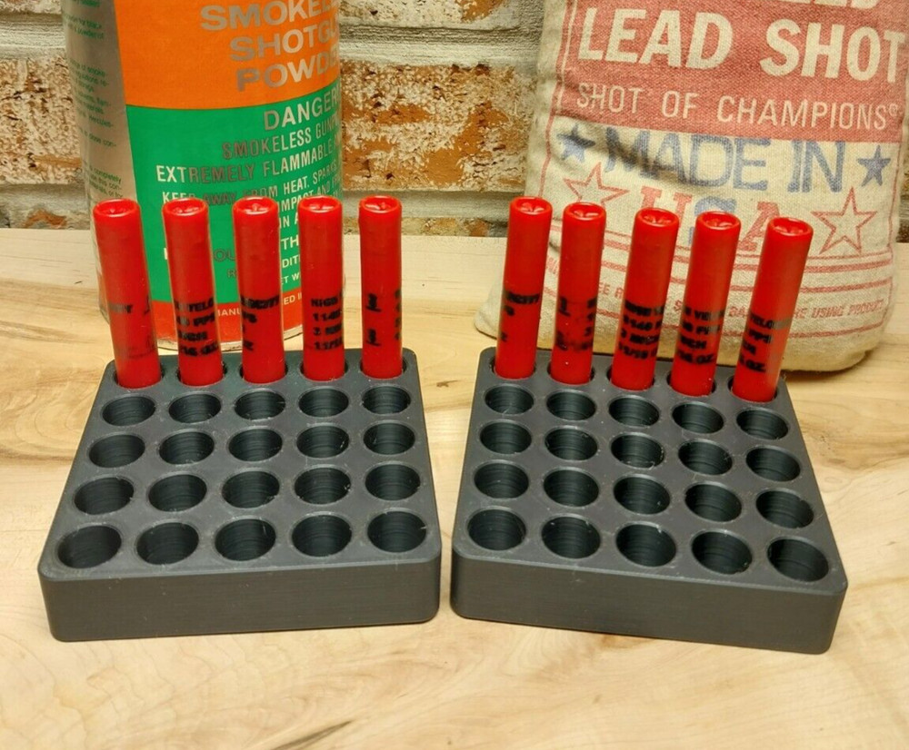 410 Gauge Shot Shell Reloading Tray/Block  25 Shells - 2 Pack - Black