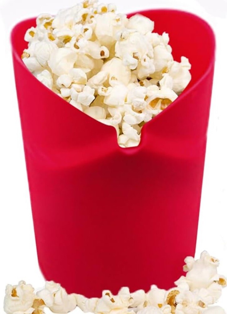 Red Silicone Microwave Popcorn Maker Cup
