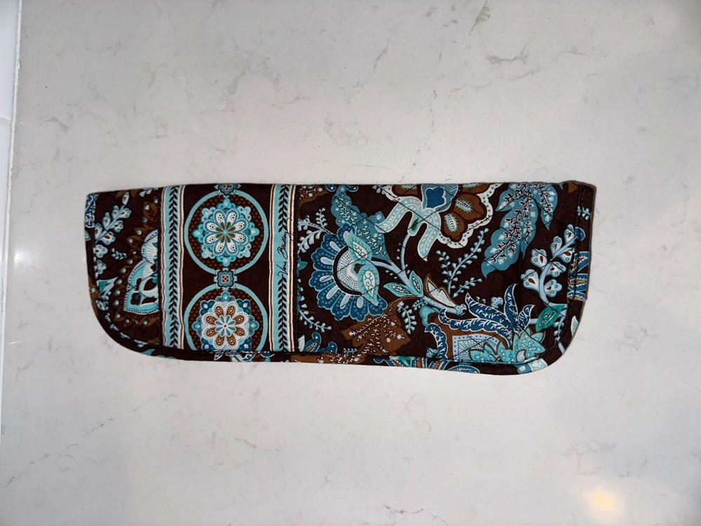Vera Bradley Curling Iron/Flat Iron Travel Case in Retired Java Blue