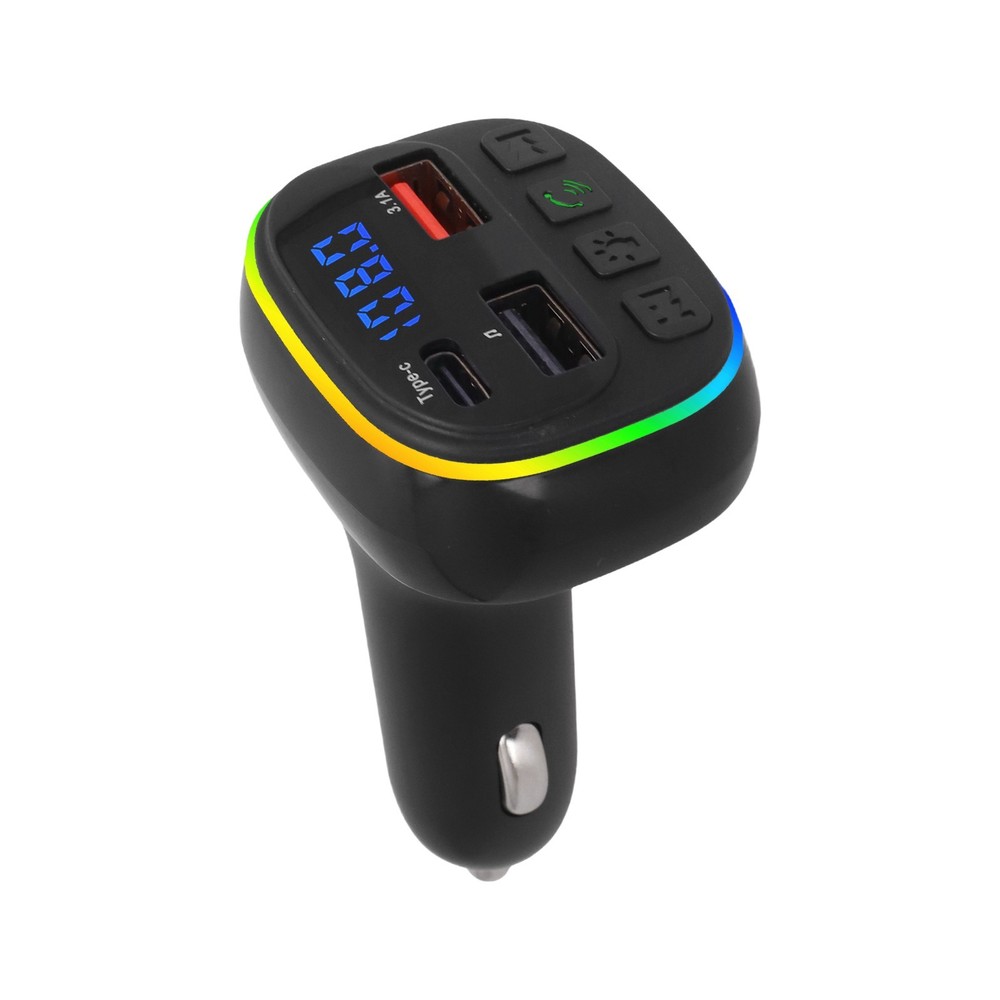 Efficient Car Charger with FM Transmitter Functionality for Music and Calls