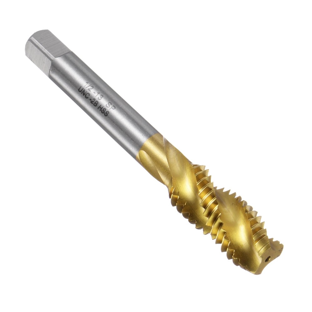 1/2-13 UNC 2B Spiral Flute Thread Tap Titanium Coated Screw Threading Tap
