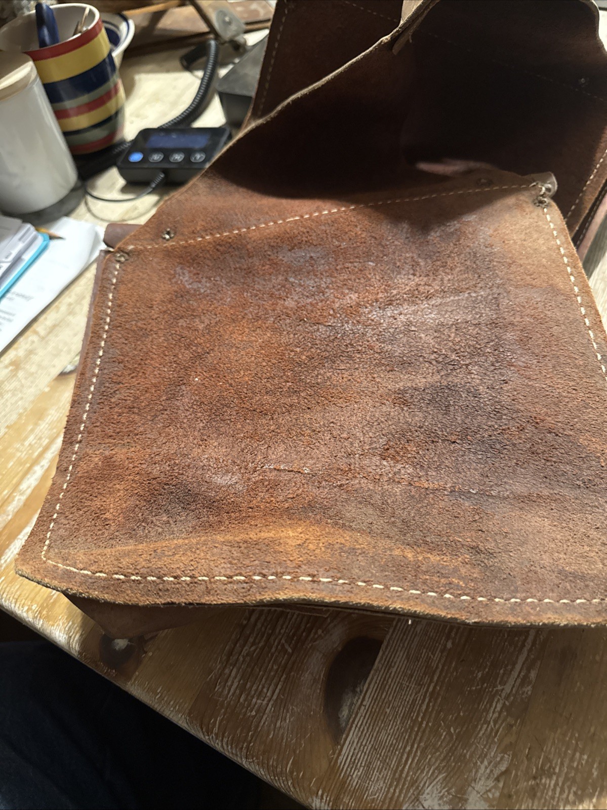 used vintage leather western horse saddle bags