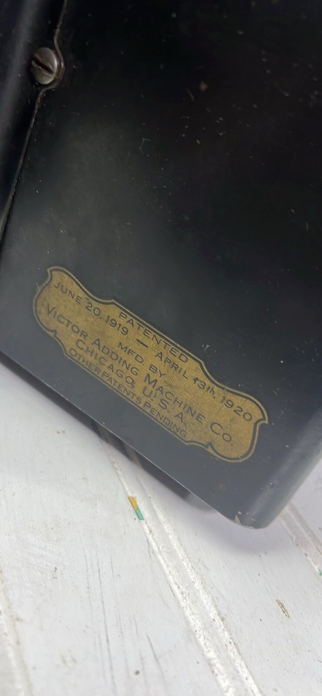 Vintage Model W Electric Victor Adding Machine Untested Display