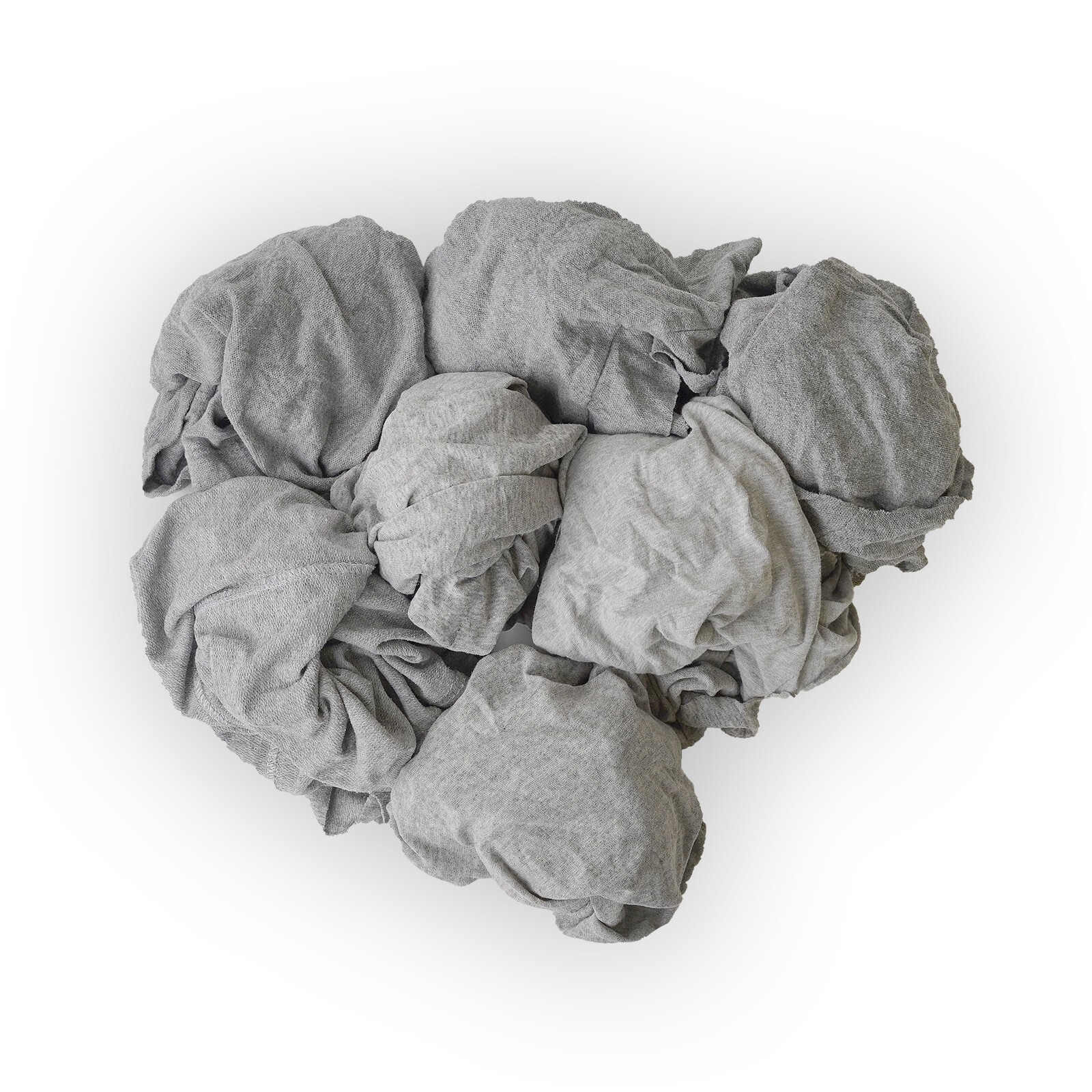 Gray Knit T-Shirt 100% Cotton Cleaning Rags 10 lbs. Bag - Multipurpose Cleaning