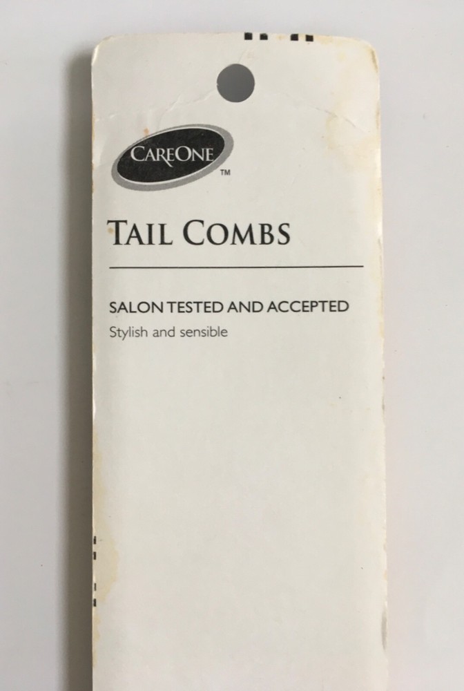 Care One Tail Combs 2 Combs New Sealed Package Salon Tested & Accepted