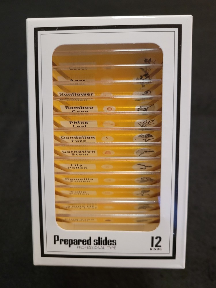 STEM Science 48pc Color-coded Prepared Plastic Microscope Slides w/ Butterfly