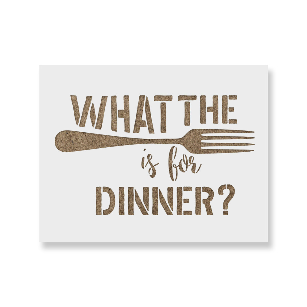 What The Fork Stencil - Durable & Reusable Mylar Stencils