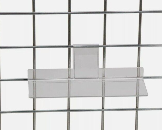 4" x 10" Shoe Shelf for Grid Panel 2 Pack Display Shelf