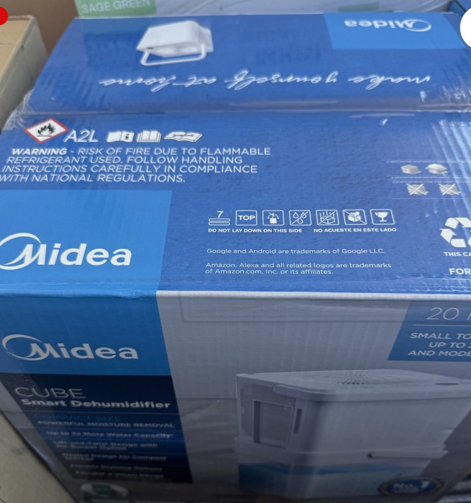 Midea 20 Pt. Coverage Area 500 Sq.ft. CUBE Dehumidifier