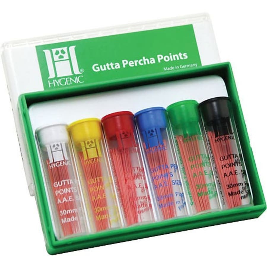 Gutta Percha Points Machine Rolled Box 100 Pcs Multiple Sizes Available