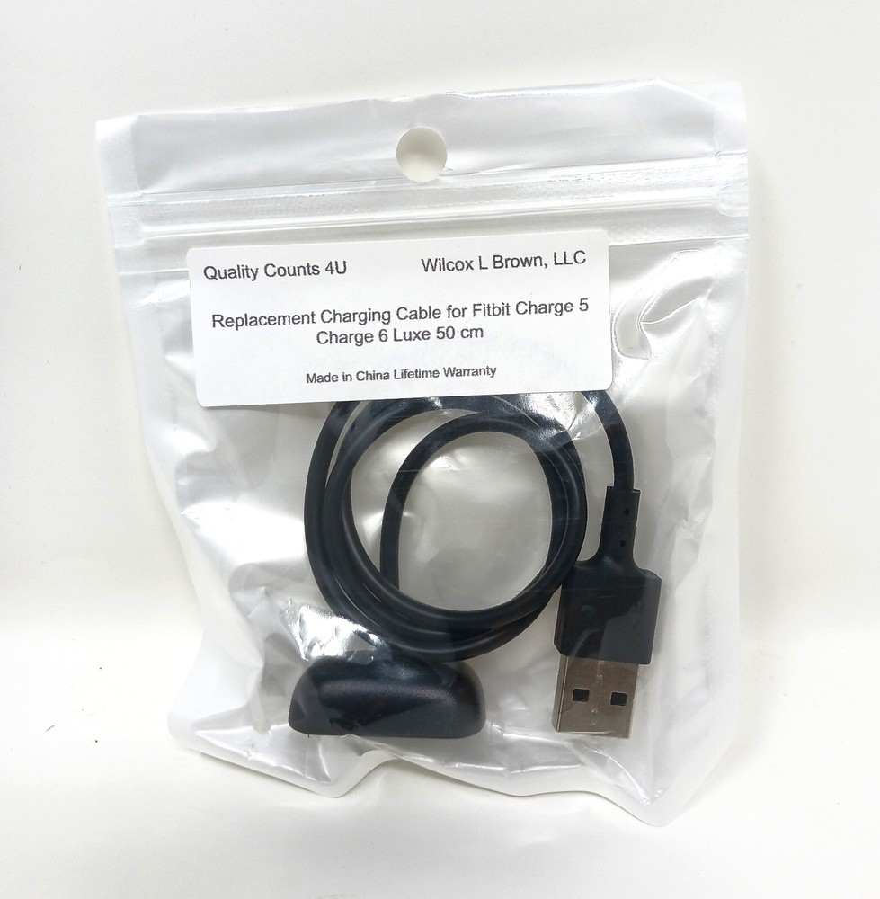 USB Replacement Charging Cable for Fitbit Charge 5 Luxe Charge 6 Smart Watch