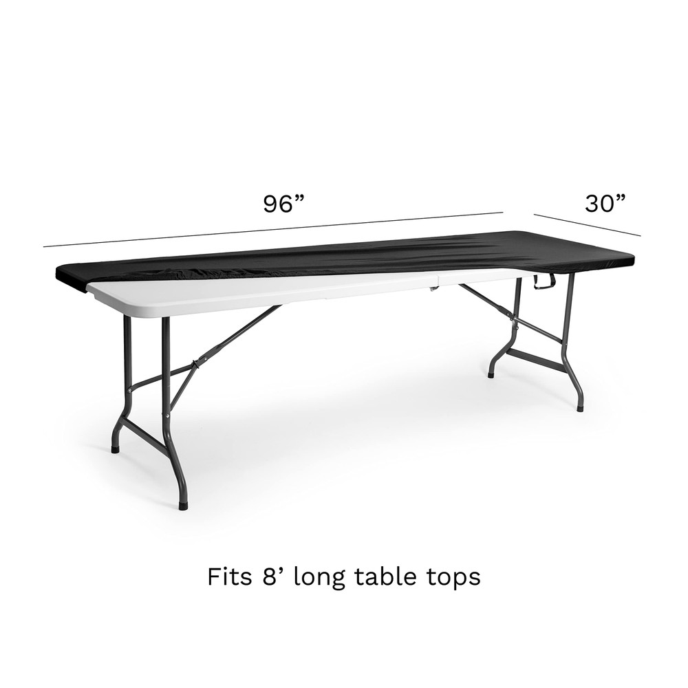 Iceberg iGear Stretch Fabric Table Top Cap Cover Fits 8' Table Polyester/Span...