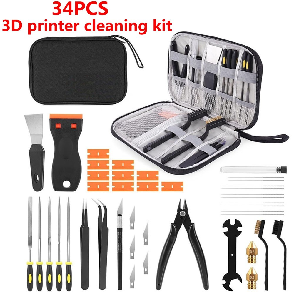 3D Printer Tool Kit with Storage Case 34PCS 3D Printer Cleaning Tool Set