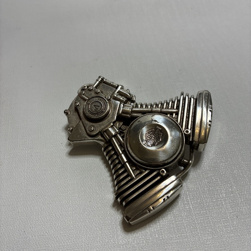 HARLEY DAVIDSON Belt Buckle V2 Engine Block Vintage