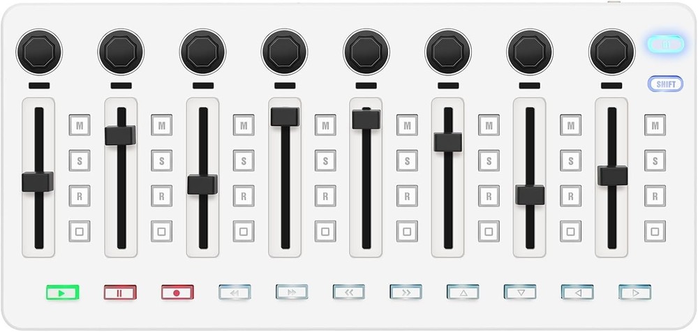 M-WAVE Wireless MIDI Controller - Bluetooth USB MIDI Mixer with 8 Knobs - NEW